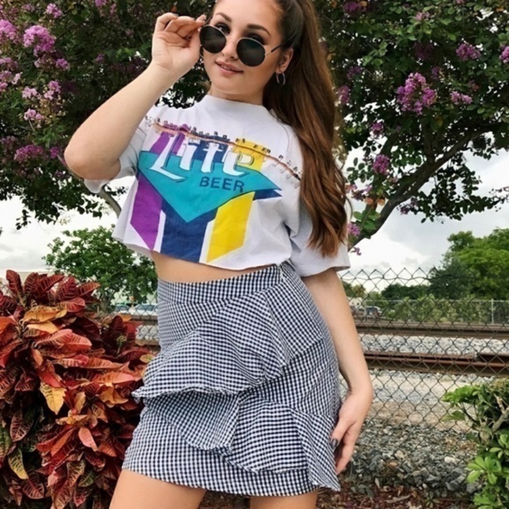 2/$25 NWT LF Three Days Mini Ruffle Trim Skirt